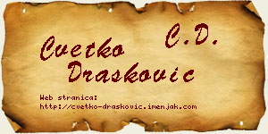 Cvetko Drašković vizit kartica